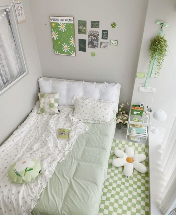 103 + Cách trang trí Decor phòng ngủ đẹp nhỏ tone xanh mát