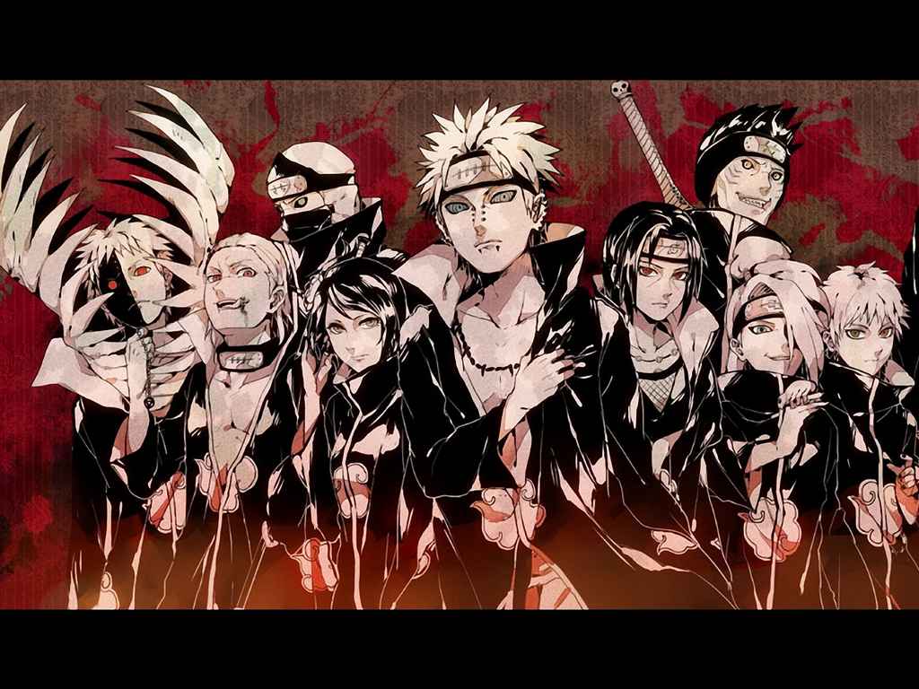(Ảnh Naruto Ngầu) Tải Hình Nền Naruto Anime Tiểu đội Ninja đen Trắng