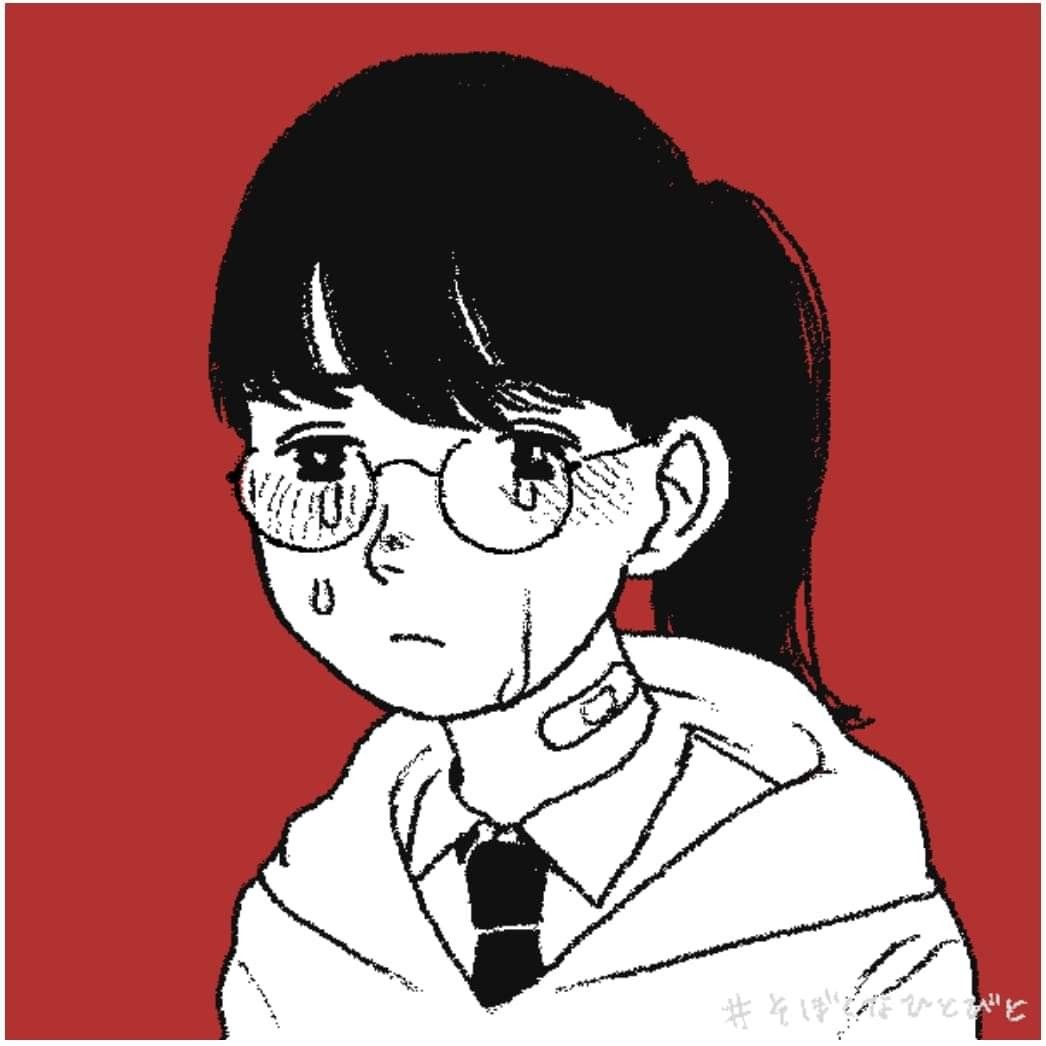 (Ảnh Sadboiz) ảnh Anime Nữ Sinh đeo Kính Buồn Khóc