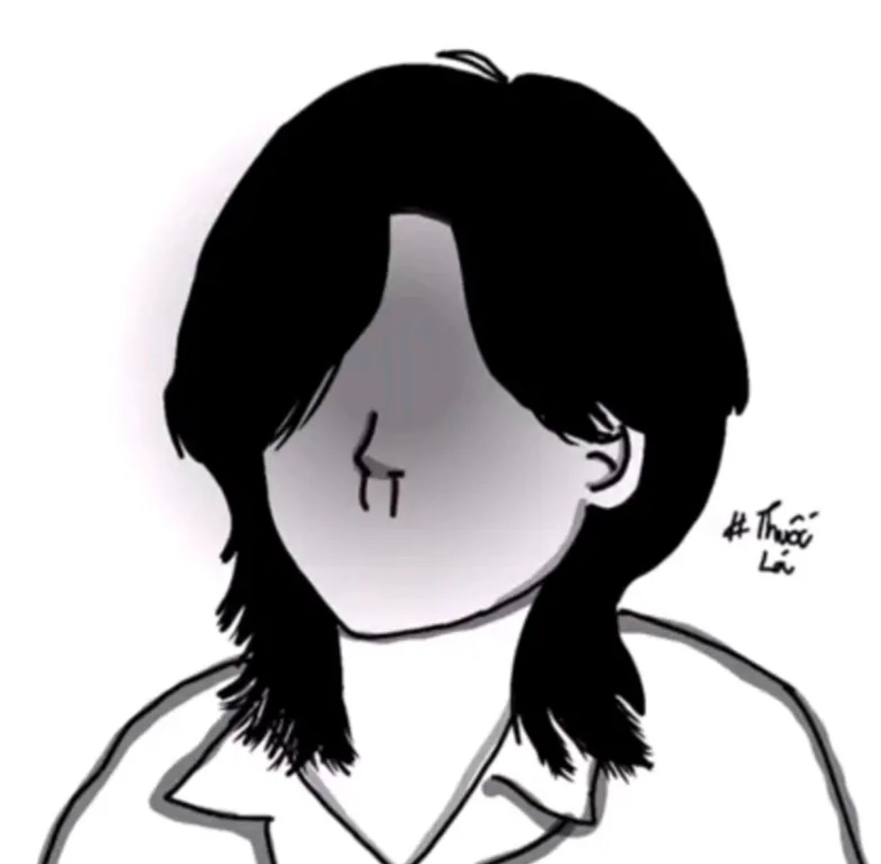 Vẽ anime tóc mullet mặt trắng  là không có mắt mũi miệng   câu  hỏi 4643887  hoidap247com