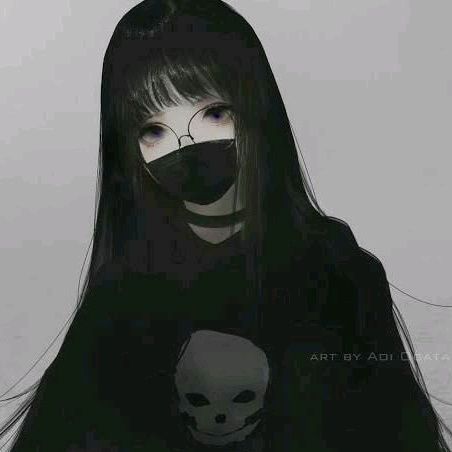 (Anime Nữ Lạnh Lùng) ảnh Nữ đeo Khẩu Trang Lạnh Lùng đen Trắng đẹp Nhất