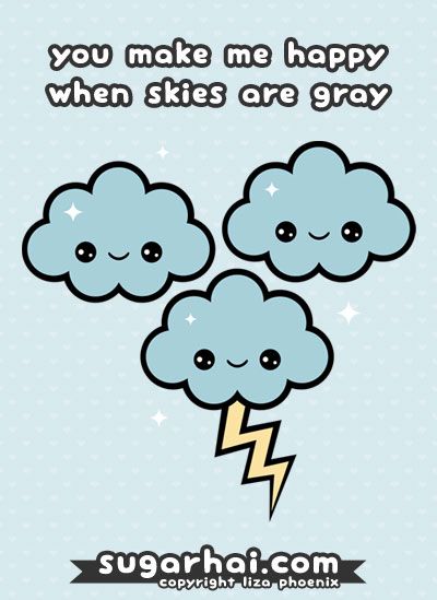 Sticker Ngộ Nghĩnh 3 đám Mây Xanh
