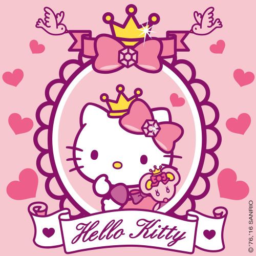 (Ảnh Nền Hello Kitty) Down ảnh Hello Kitty đội Vương Miện Siêu đáng Yêu