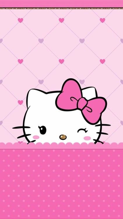 (Ảnh Nền Hello Kitty) Down ảnh Mèo Hello Kitty Màu Hồng Siêu đáng Yêu Cho Bạn Nữ