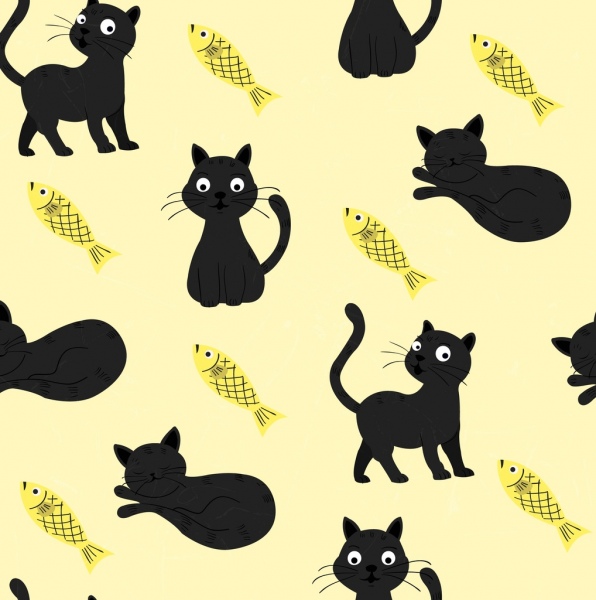 (Hình Nền Mèo Ngầu) Tải ảnh Những Chú Mèo đen Và Cá Vàng Siêu Cute, Dễ Thương
