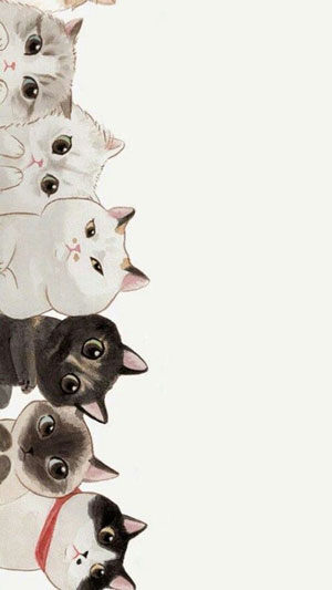 (Hình Nền Mèo Ngầu) Tải Bộ ảnh 6 Chú Mèo Chibi Với 6 Biểu Cảm Siêu Dễ Thương, đáng Yêu, Cute
