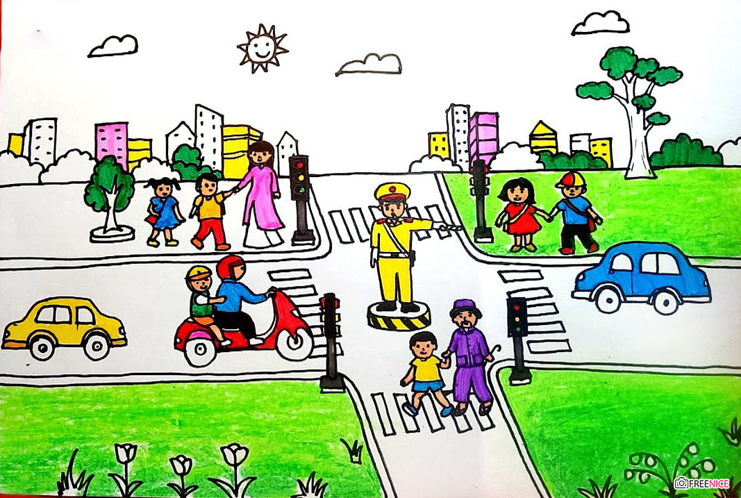 500+ Tranh vẽ an toàn giao thông-vẽ tranh đường phố-Vẽ tranh đường phố đơn  giản-Tranh vẽ đường phố-Vẽ tranh đường phố graffiti-tranh vẽ an toàn giao  thông-tranh vẽ an toàn giao thông