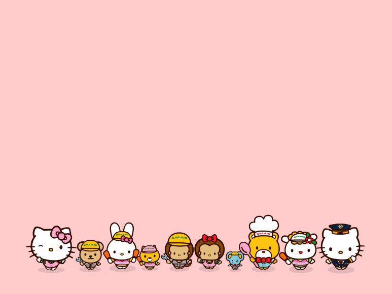 ảnh Hello Kitty Cute Và Những Người Bạn Nền Hồng Sữa đáng Yêu