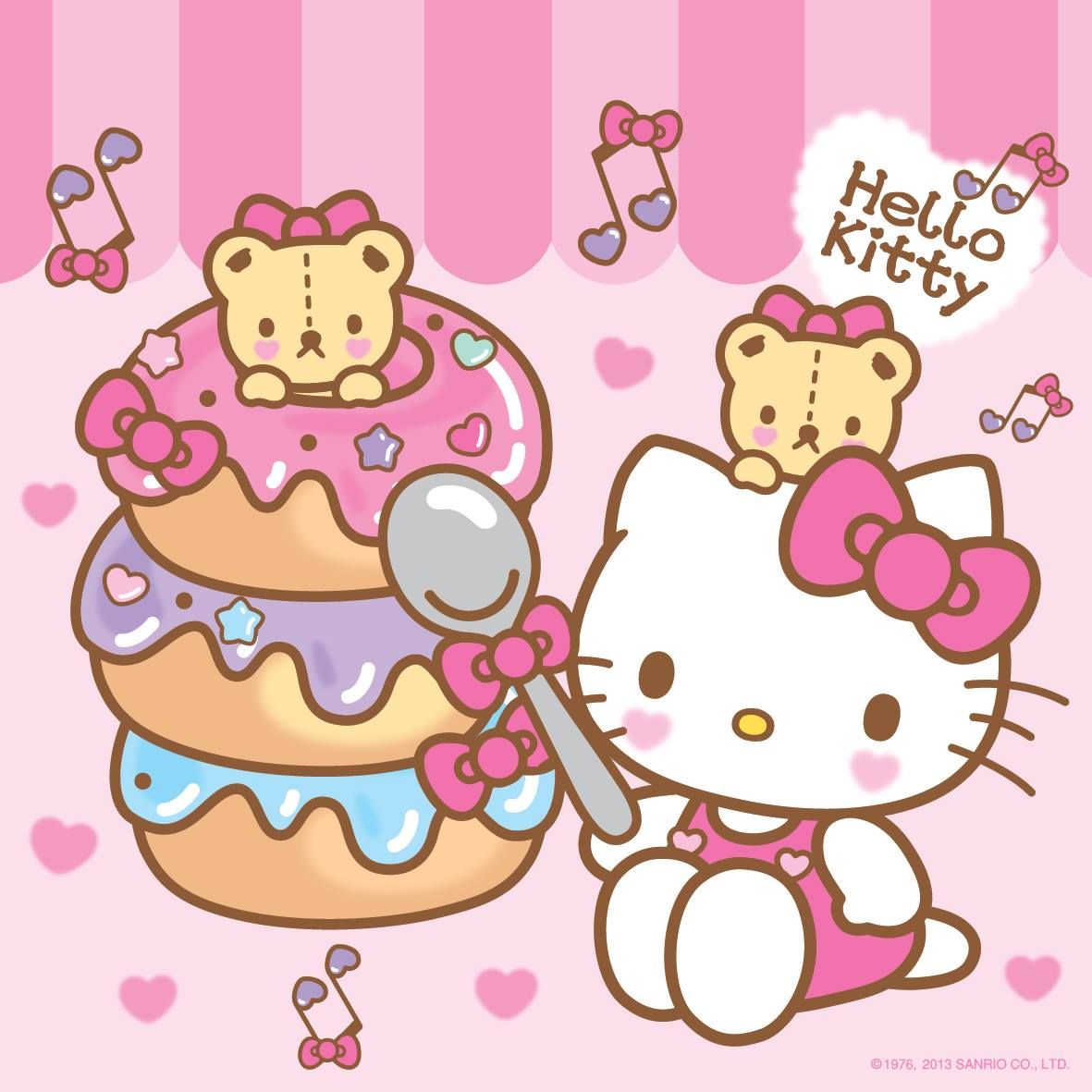 (ảnh Mèo Hello Kitty) Down Hello Kitty Và Những Chiếc Bánh Cute Phô Mai Que