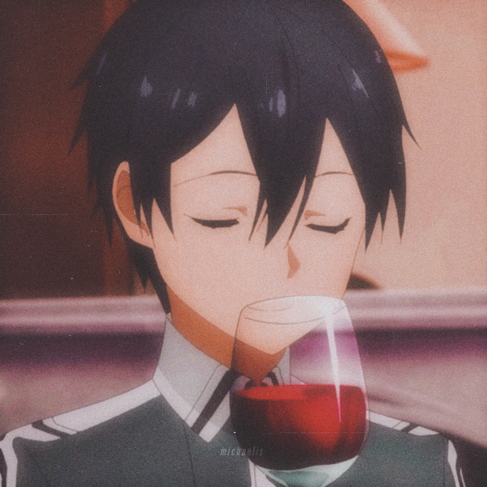 ảnh Anime Kirito Uống Rượu Vang đỏ