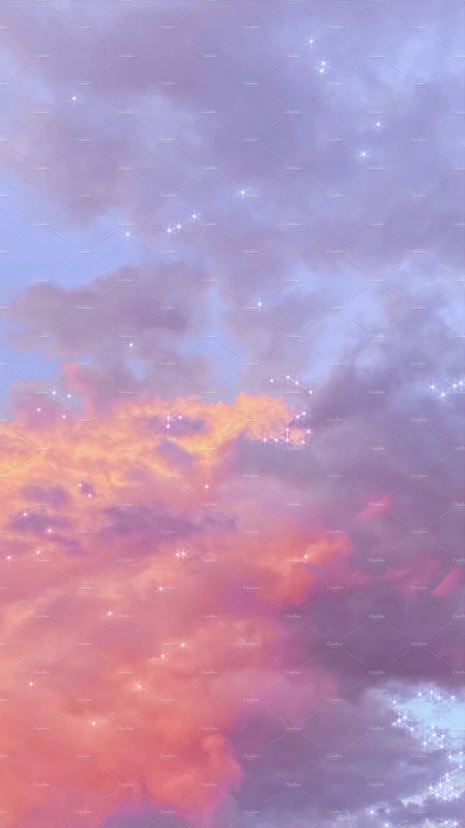 (ảnh Bầu Trời đẹp) Hình Nền Bầu Trời 3D Với Những Gợn Mây Xanh Tím Và Những Ngôi Sao Pha Lê