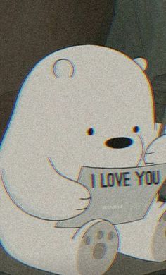 ảnh Gấu Panda Trắng Ngồi đọc Thư I Love You