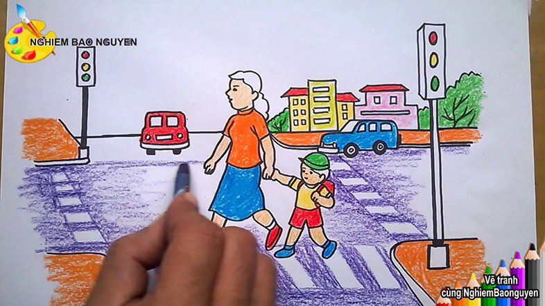 Tìm hiểu nhiều hơn 92 tranh vẽ ngã tư đường phố mới nhất  Tin Học Vui
