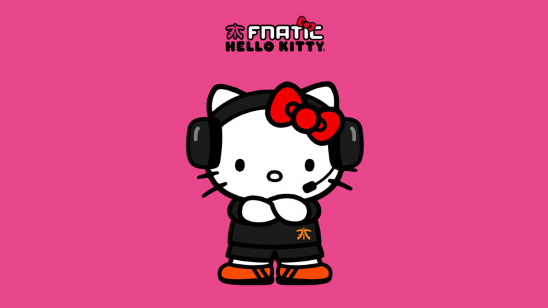 Hình ảnh Hello Kitty áo đen đeo Tai Nghe Cực Cute