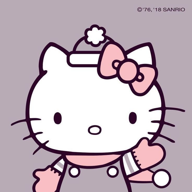 Hình ảnh Hello Kitty Vẫy Tay Chào Dễ Thương ấm áp
