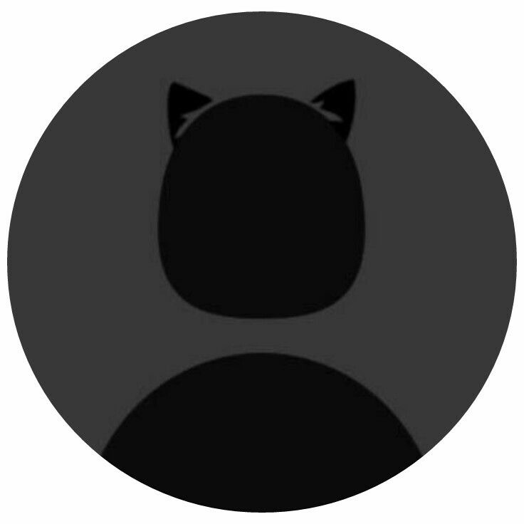 Avatar Trắng Tròn Hình Mèo đen Cute
