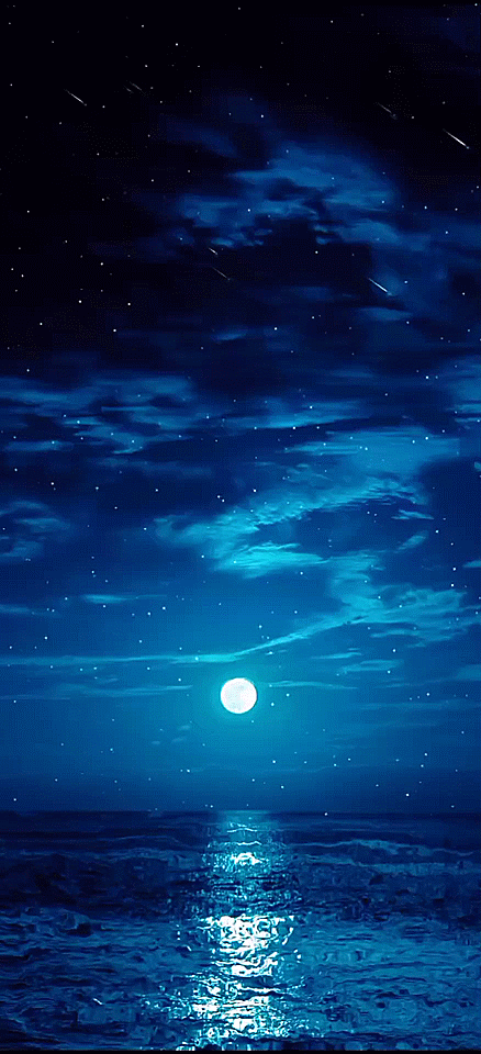 Background Hình Nền đẹp Ngầu Bầu Trời đêm Trên Biển