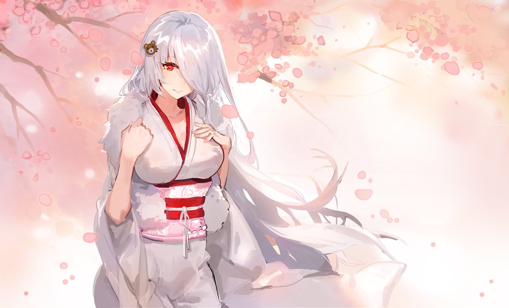 Hình ảnh Anime Nữ đáng Yêu đẹp Nhất Dưới Tán Hoa đào