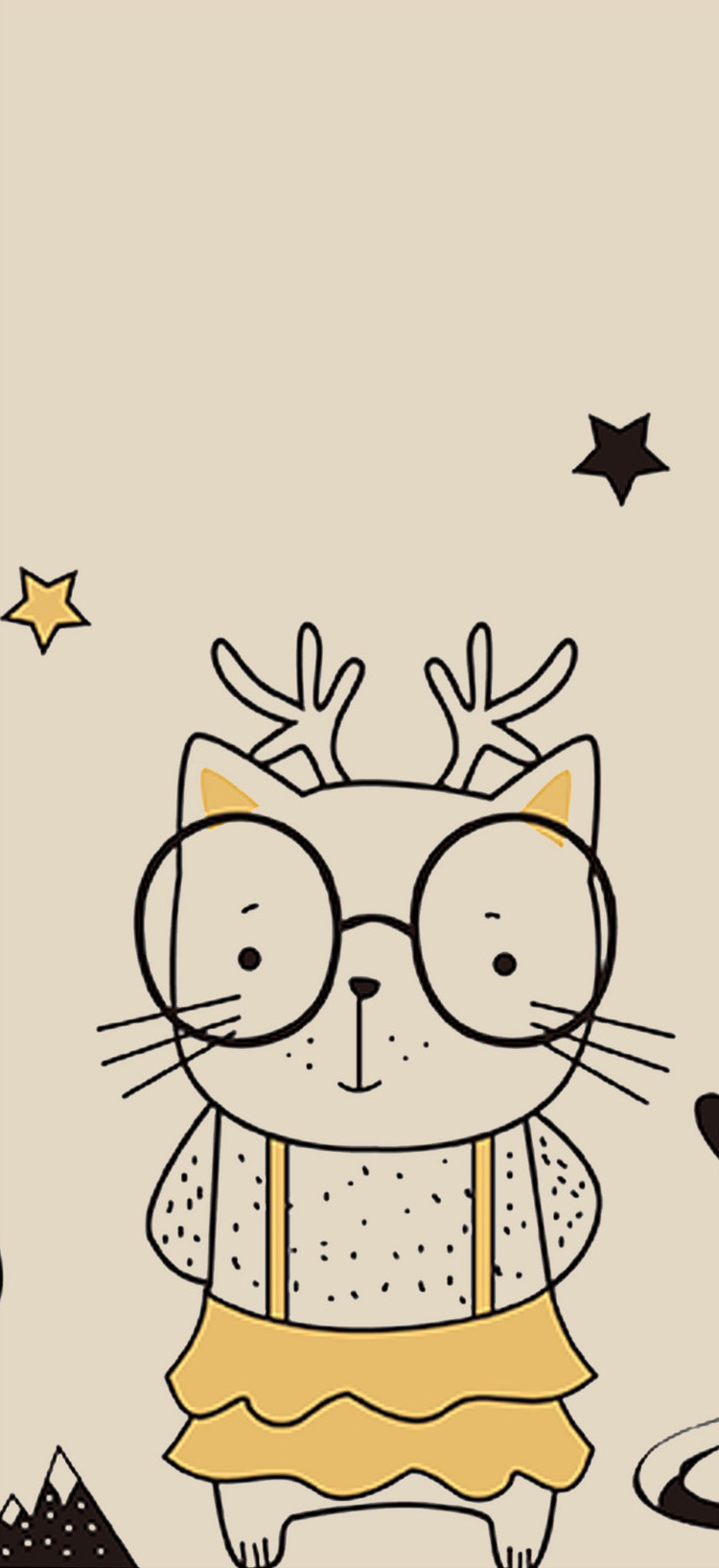 Hình Sticker Cute Dễ Vẽ Con Mèo đeo Kính Ngộ Nghĩnh