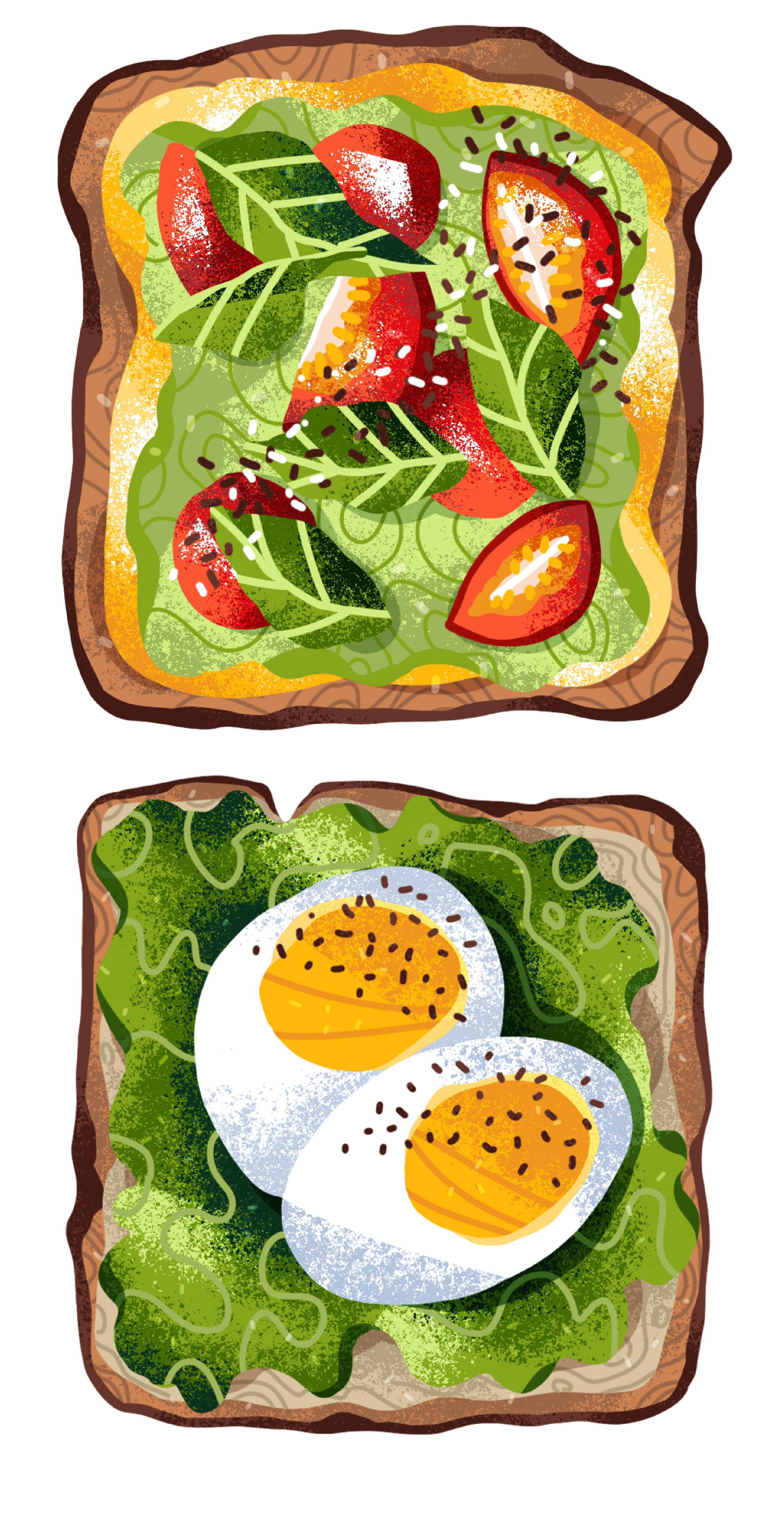 Những Hình Vẽ Cute đơn Giản đồ ăn Bữa Sáng Dinh Dưỡng Nhanh Gọn