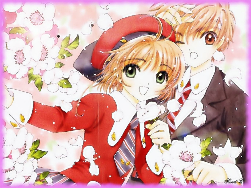 ảnh Sakura Và Syaoran Bên Những Bông Hoa Dễ Thương