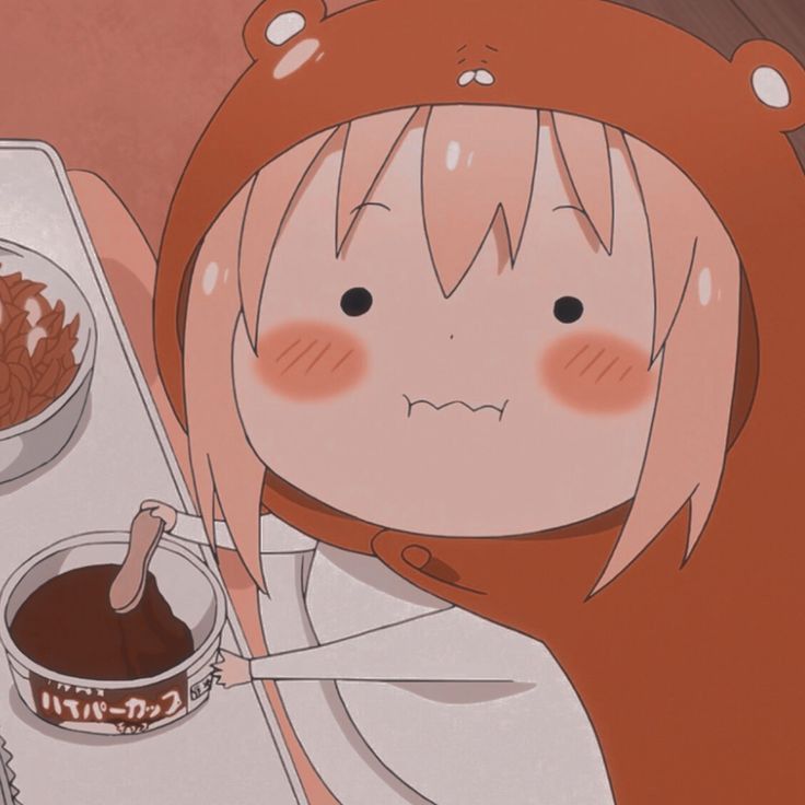 Hình ảnh Anime Umaru ăn Kem Socola