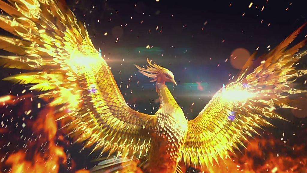 Hình ảnh Phượng Hoàng Lửa đẹp Với đôi Cánh Vàng Quyền Quý