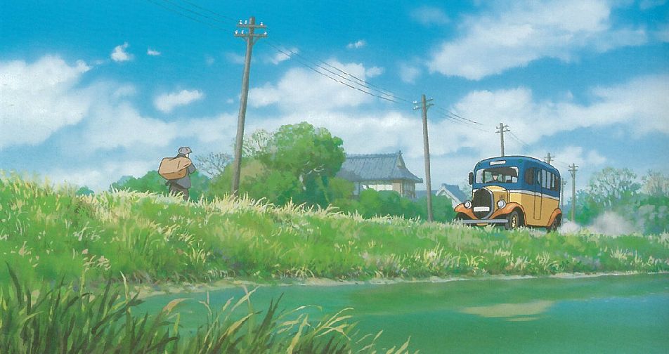 Hình Nền Máy Tính Cute Anime Chiếc Xe Bus Trên Con đường