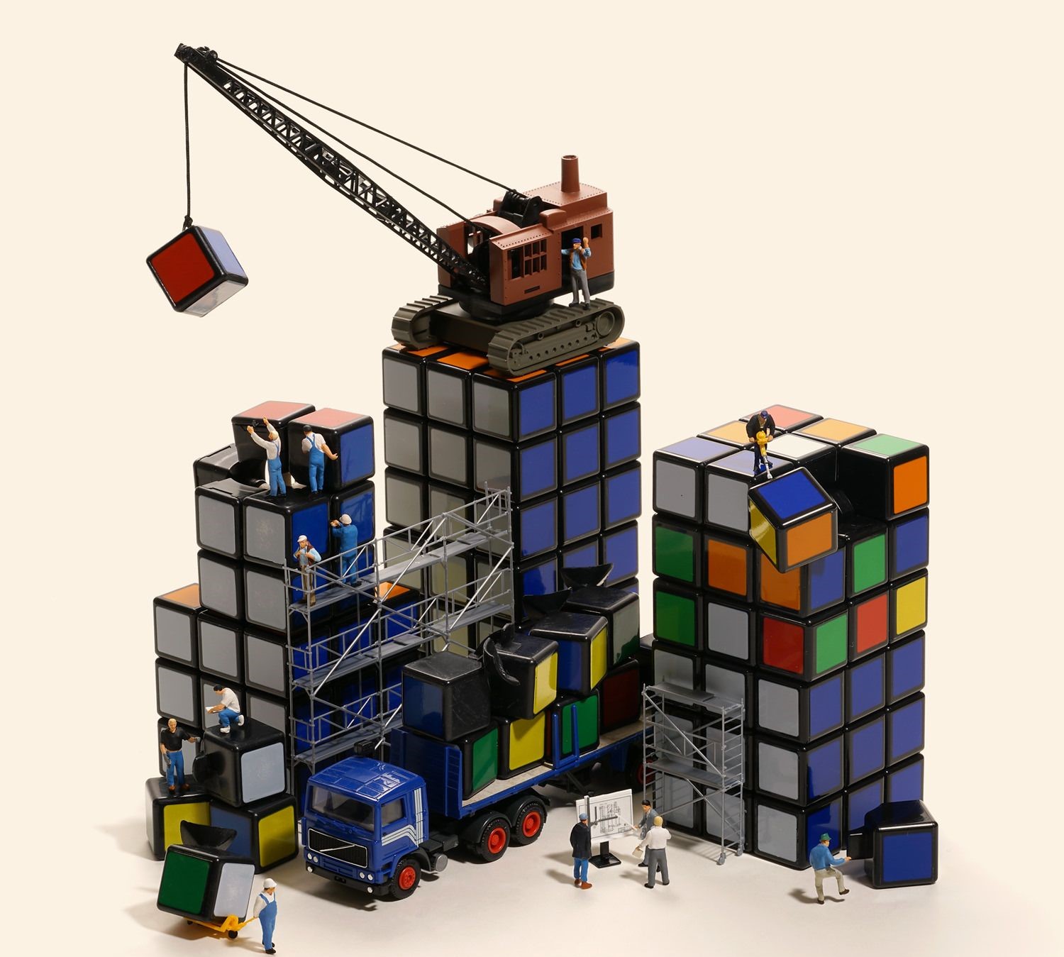 ảnh 3d Bốc Dỡ Kho Hàng Rubik ảnh Khối Rubik (12)