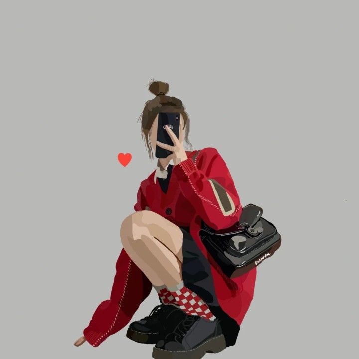 Cô Nàng Tóc Búi Mặc áo đỏ Chụp ảnh Selfie ảnh Ngầu Nam Nữ (7)