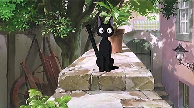 Hình Nền Cute Dễ Thương Cho Máy Tính Bé Mèo đen Ngồi Trên Tường