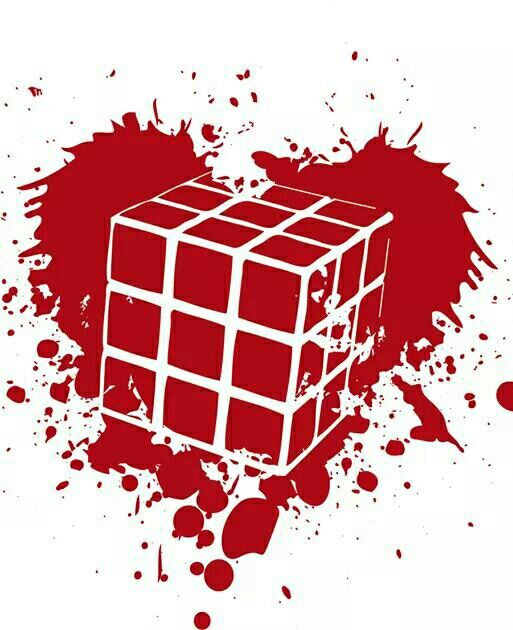 Rubik Trên Nền Trái Tim đỏ độc đáo ảnh Khối Rubik (36)